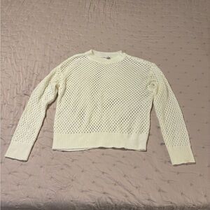 Women's Cream fishnet Sweater size small